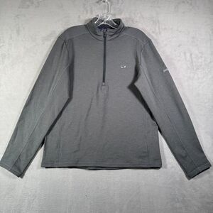 Jim Nantz Vineyard Vines 1/4 Zip Sweater Mens‎ S Gray Pullover Performance Golf
